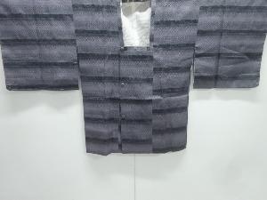 未使用品　横段模様織出し道行コート